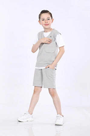Mornio Erkek Çocuk Tişört ve Şort İkili Takım VF24KMR5103536