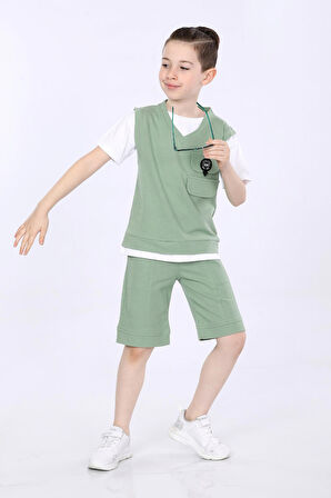 Mornio Erkek Çocuk Tişört ve Şort İkili Takım VF24KMR5103536