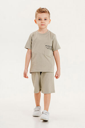 Barkod Kids %100 Pamuk İkili Takım T-shirt ve şort Erkek Çocuk HLK506070183