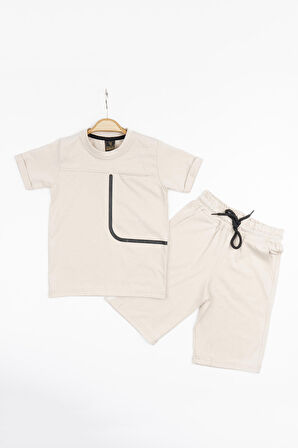 Barkod Kids %100 Pamuk İkili Takım T-shirt ve şort Erkek Çocuk HLK506070184