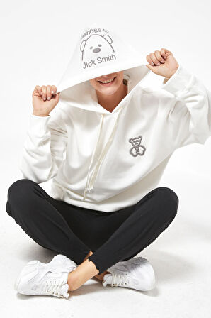Go Veform Kapüşonlu Kadın Sweatshirt Ekru ZN5030