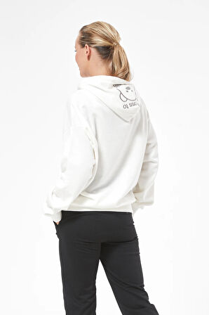 Go Veform Kapüşonlu Kadın Sweatshirt Ekru ZN5030
