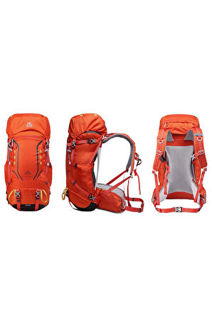 Outdoor Kamp ve Yürüyüş Sırt Çantası (35+5 Litre Kapasiteli) Turuncu 8109