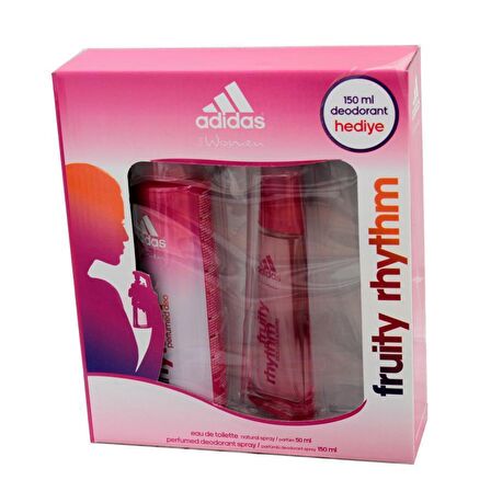 Adidas Fruity Rhythm EDP Meyvemsi Kadın Parfüm 50 ml & Deodorant 150 ml