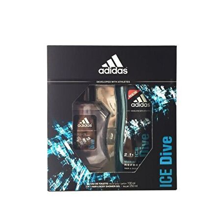 Adidas Ice Dive EDP Ferah Erkek Parfüm 100 ml & Adidas 2 in 1 Shower Gel 150 ml