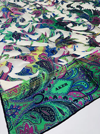 Devore Eşarp - İpek ve Viskon Karışımı Yazlık Eşarp -4633718