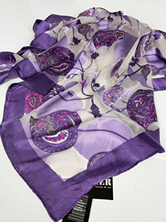 Devore Eşarp - İpek ve Viskon Karışımı Yazlık Eşarp -4688718