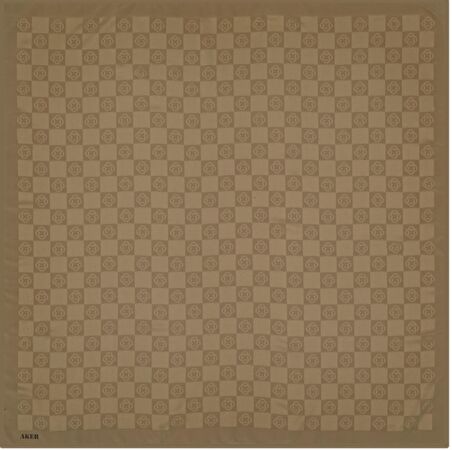 Aker Dama Monogram Eşarp- Koyu Vizon - 1070600-933