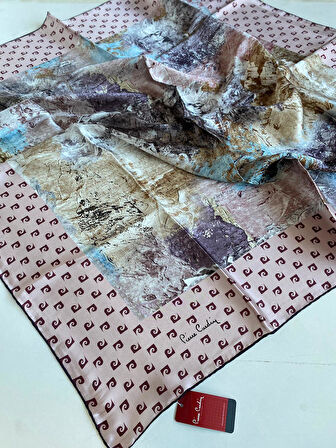 Pierre Cardin Sura İpek Eşarp 43317 Kahverengi Karışık Desen