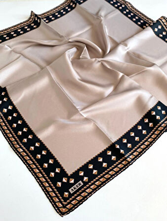 Aker Tivil İpek Eşarp 8689713-911 47499 Bej Kristal Desen