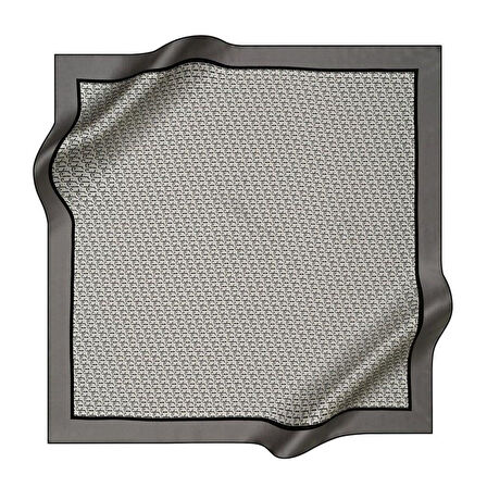 Pierre Cardin Sura İpek Eşarp 8586230-371 47801 Gri Monogram Desen