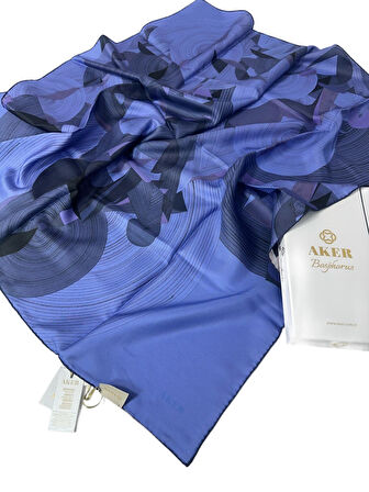 Bosphorus Çift Taraflı  Tivil %100  İpek (Silk) Eşarp 90 X 90  - 8381712-922