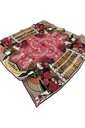 Bosphorus Çift Taraflı İpek Twill Eşarp 8834712-912