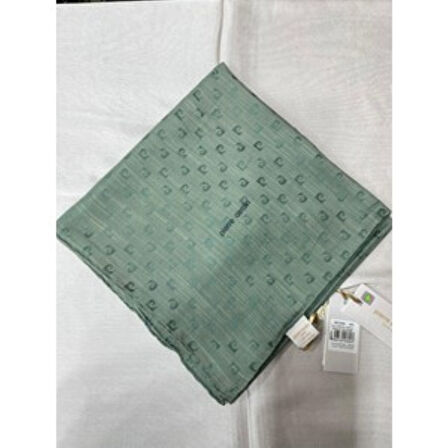 Logolu İpek Koton Jakar Eşarp - 8933984