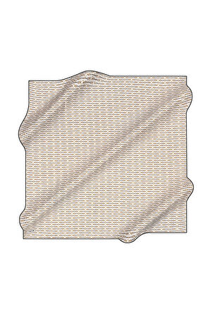 90 x 90 Zincir Desenli İpek Krep Saten Eşarp-8985701-312