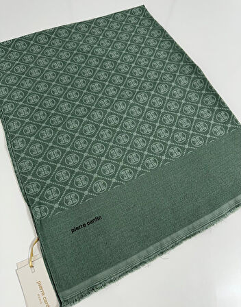 Elegans Monogram Şal-75 X 190-090700-951 Nefti Yeşil