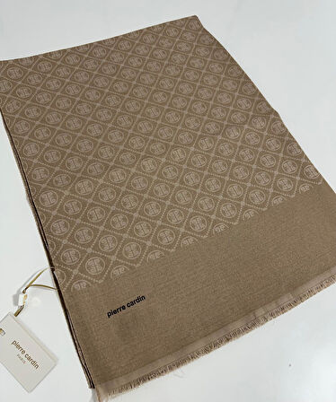 Elegans Monogram Şal-75 X 190-090700-983 Sütlü Kahve