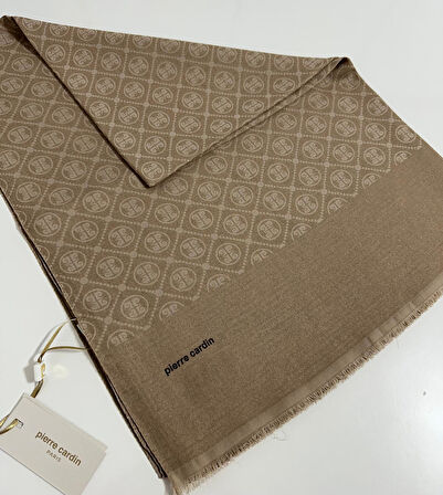 Elegans Monogram Şal-75 X 190-090700-983 Sütlü Kahve