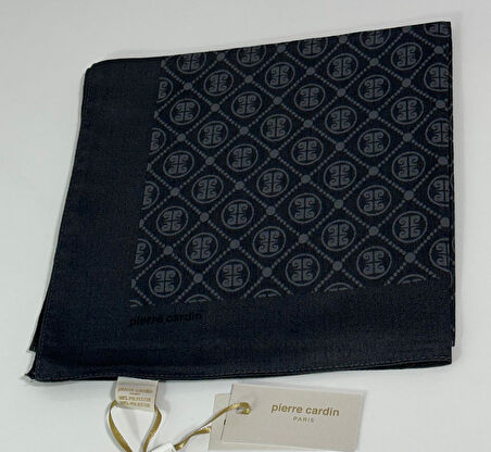 Elegans Monogram Eşarp - 1090750 -913 Füme
