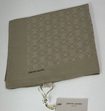 Elegans Monogram Eşarp - 1090750 -933 Açık Vizon
