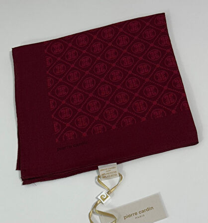 Elegans Monogram Eşarp - 1090750 -941 Bordo