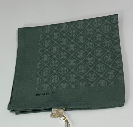 Elegans Monogram Eşarp - 1090750 -951 Nefti Yeşil