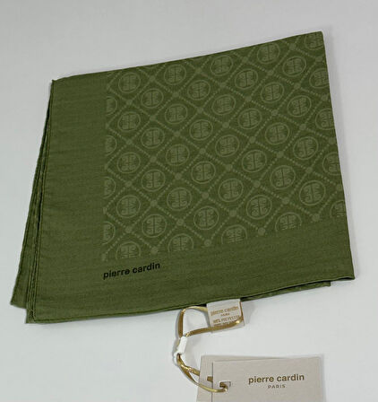 Elegans Monogram Eşarp - 1090750 -952 Çimen Yeşili
