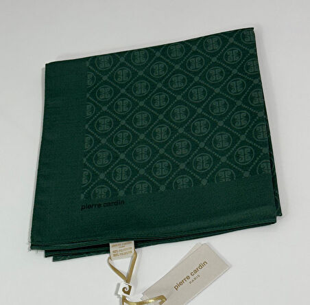 Elegans Monogram Eşarp - 1090750 -953 Zümrüt Yeşili