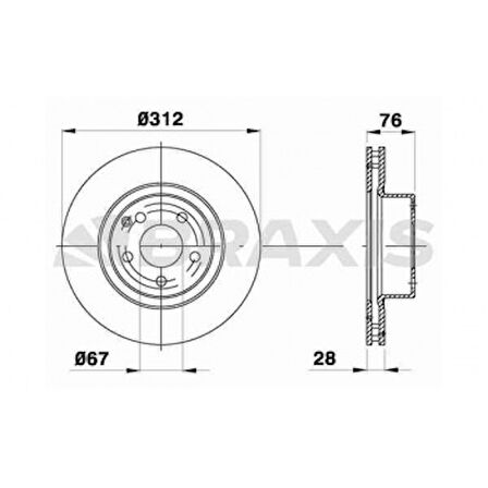 Mercedes Fren Diski On S-Class W220 98>05 - Braxıs Ad1043