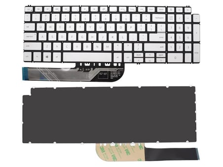Dell inspiron 5590 (P88F) Notebook Klavyesi, Laptop Tuş Takımı - Gümüş,  Gri TR / KL0731S
