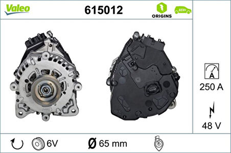 Vag Alternator 48v 250a Golf VIII A3 Leon Octavıa 20> - Valeo 615012