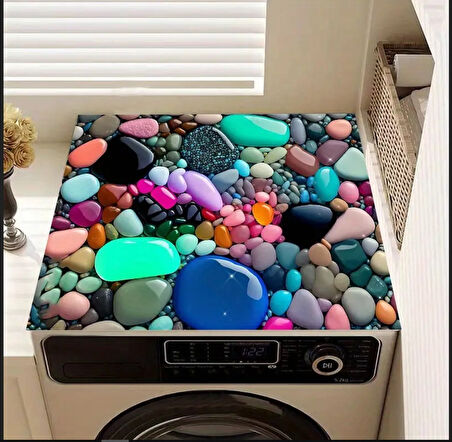 55 CM x 45 CM ÇAKIL TAŞLARI TEZGAH ÜSTÜ BULAŞIK KURUTMA MATI BULAŞIKLIK KURUTMA ÖRTÜSÜ