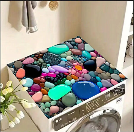 55 CM x 45 CM ÇAKIL TAŞLARI TEZGAH ÜSTÜ BULAŞIK KURUTMA MATI BULAŞIKLIK KURUTMA ÖRTÜSÜ