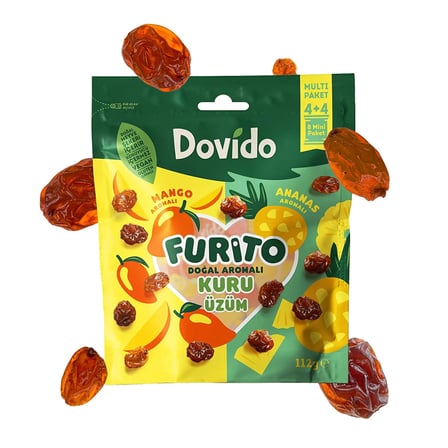 Dovido Multi Furito Mango&Ananas Aromalı Üzüm 112 G