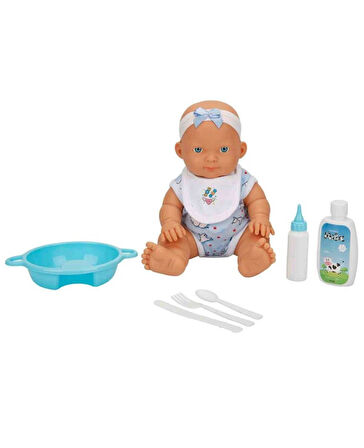 Ada Bebek Gülen Bebeğim Yemek Seti 23 cm 31650 Mavi