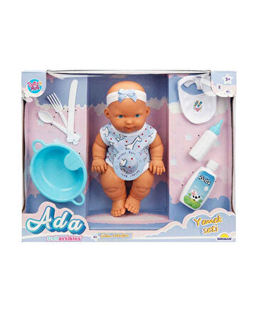 Ada Bebek Gülen Bebeğim Yemek Seti 23 cm 31650 Mavi