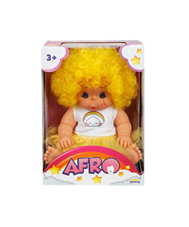 Afro Bebek Kıvırcık Saçlı 23 cm 23488 Sarı