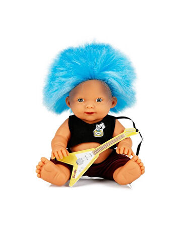 Punk Nil Bebek 23 cm 23495 Mavi Kirpi Saç