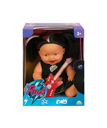 Punk Nil Bebek 23 cm 23495 Siyah İki Kulak Saçlı