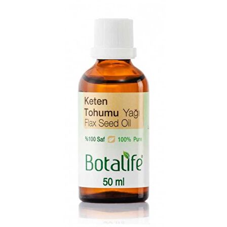 Botalife Saf Keten Tohumu Yağı 50ml Soğuk Pres %100 Doğal Sıkım