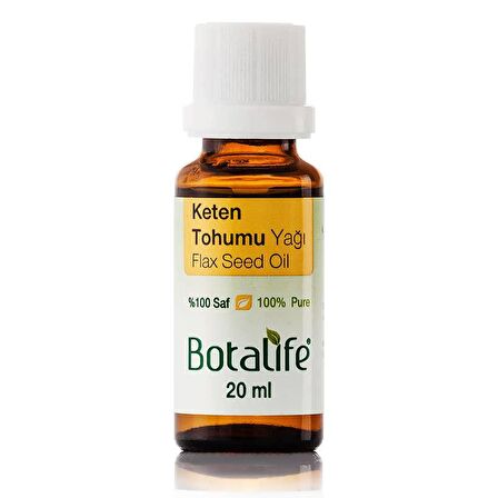 Botalife Saf Keten Tohumu Yağı 20ml Soğuk Pres %100 Doğal Sıkım