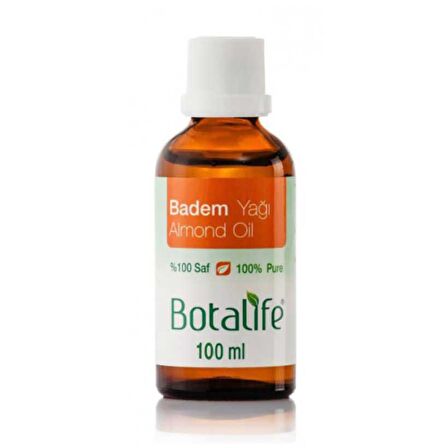 Botalife Saf Tatlı Badem Yağı 100ml Soğuk Pres %100 Doğal Sıkım 