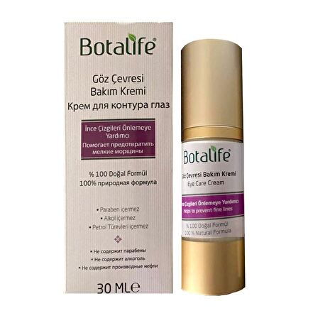 Botalife Doğal Göz Çevresi İçin Kremi 30ml İnce Çizgi Kırışıklık