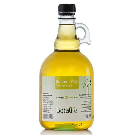 Botalife Saf Susam Yağı 1 Litre 1000ml Soğuk Pres Sıkım