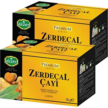 Akzer Zerdeçal Çayı (2 Paket) (20'li Süzen Poşet*2 - 35*2 g)