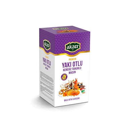 AKZER PREMİUM YAKI OTLU KEREVİZ TOHUMLU MACUN 300 GR