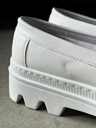 Knack Yüksek Taban Klasik Ayakkabı 779 Beyaz