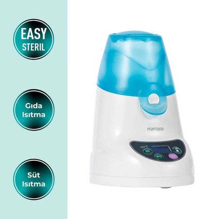 Mamajoo 3 İşlevli Isıtıcı | Sterilizatör Hızlı Isıtma ve Sıcaklık Sabitleme LCD Ekran