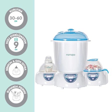 Mamajoo 5 İşlevli Kurutmalı Dijital Buhar Sterilizörü & Mama Isıtıcısı