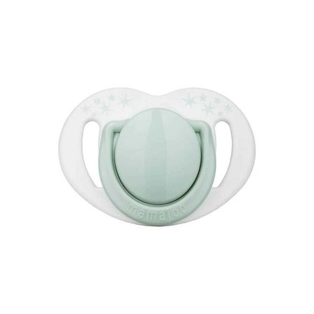 Mamajoo Yenidoğan Hediye Seti Powder Green | Antikolik Biberon 150 ml ve Ortodontik Emzik & Saklama Kabı
